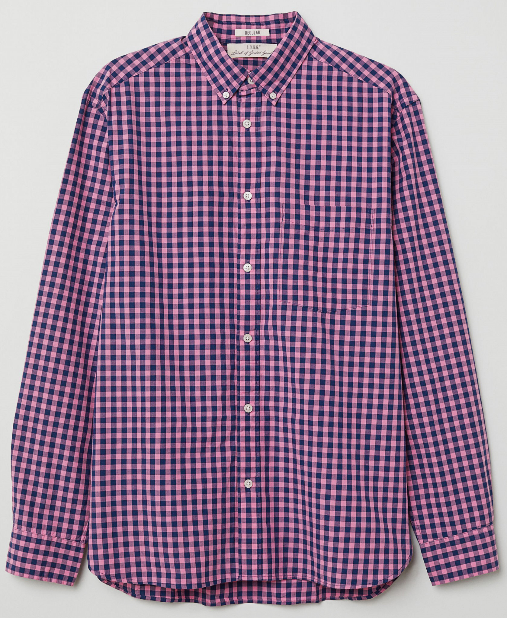 

Рубашка H&M 6492998-ABIR M Розовая с синим
