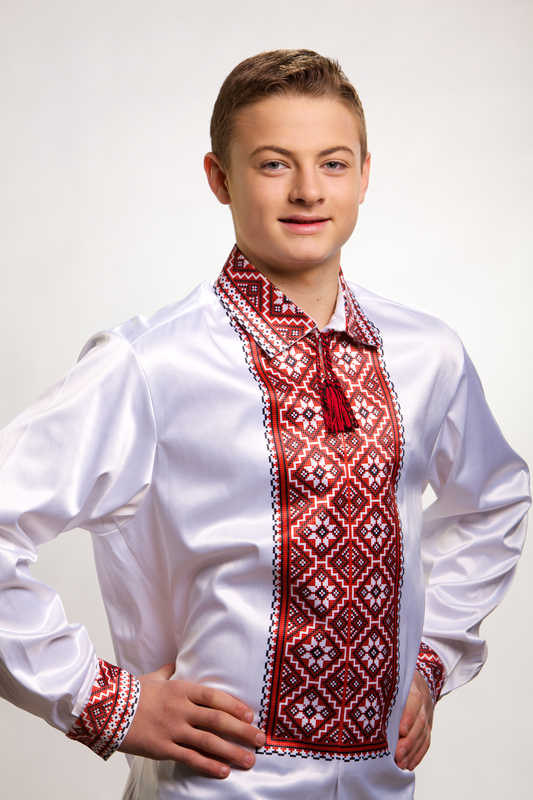 

Заготовка чоловічої сорочки – вишиванки для вишивки бісером і нитками Барвиста Вишиванка Старовинний орнамент (СЧ008дБнннн)