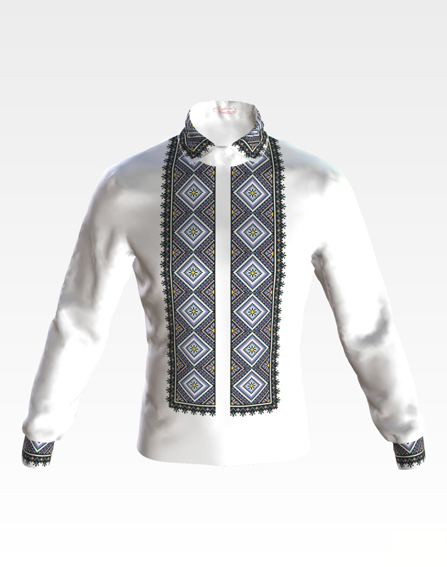 

Заготовка чоловічої сорочки – вишиванки для вишивки бісером і нитками Барвиста Вишиванка Загадкова (СЧ055дБнннн)