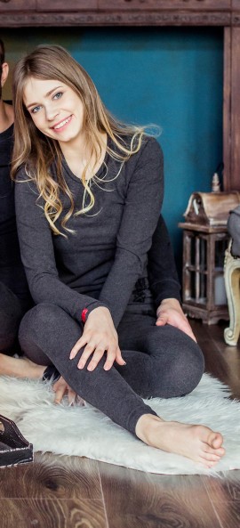 

Термолеггинсы женские Key LXL 729 L серый 03331003