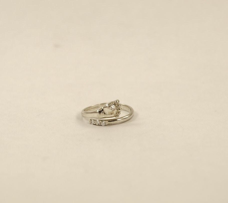

Кольцо ножки младенца Maxi Silver 6854 SE, размер 17