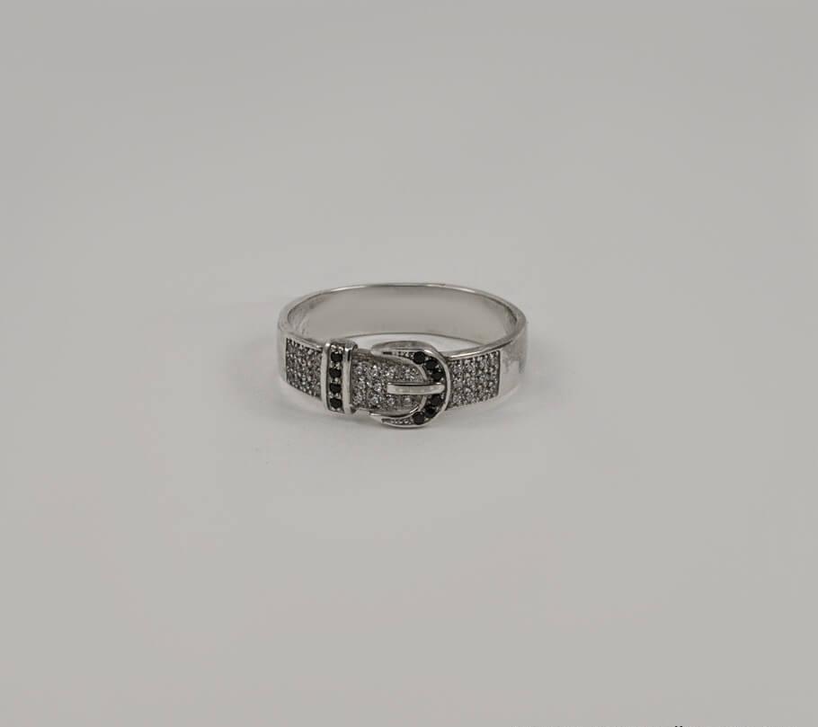 

Кольцо в виде ремня Maxi Silver 7633 SE, размер 21
