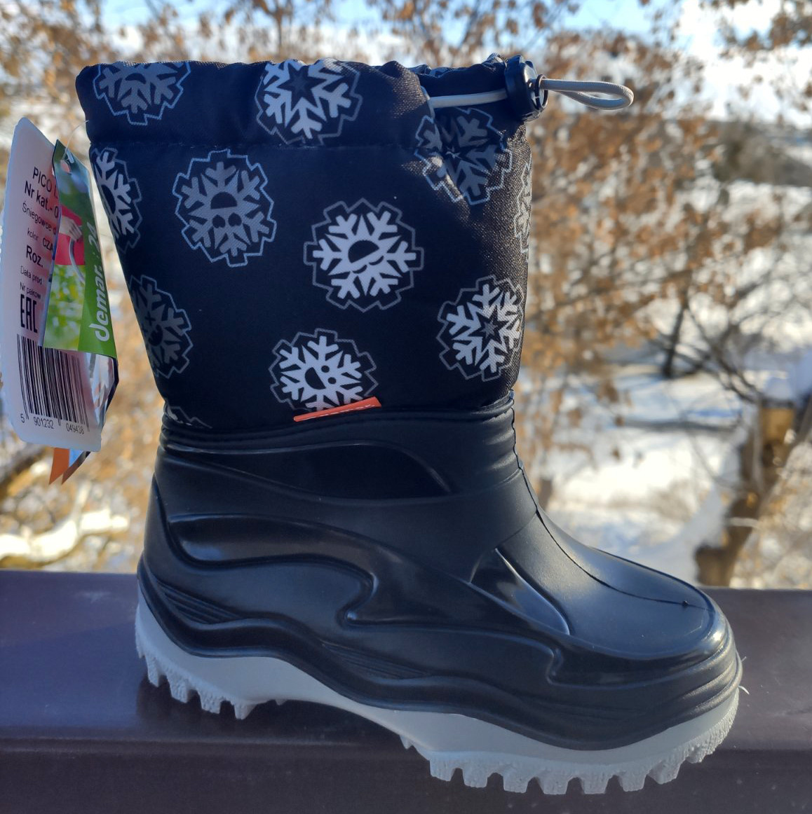 

Утеплені резинові чобітки Demar 0377C PICO LIGHT чорного кольору. 32/33