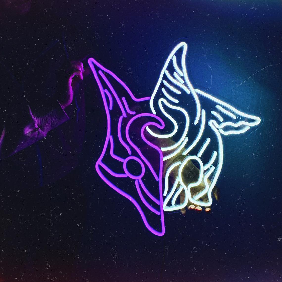 

Неоновая вывеска «Маска волка LoL»