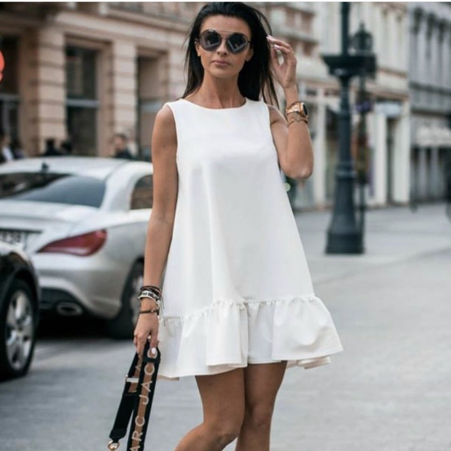 

Белый летний сарафан FashionYouWant L белый 43382799