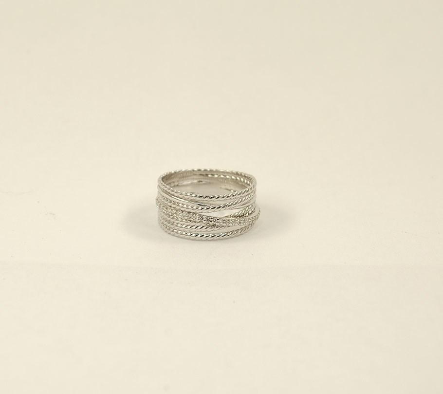 

Кольцо косички Maxi Silver 8495 SE, размер 22