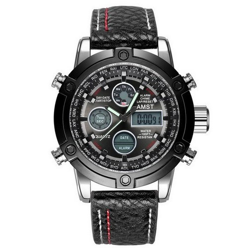 

Часы наручные AMST 3022 Silver-Black Fluted Wristband