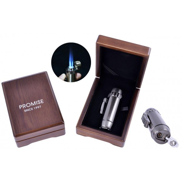 

Зажигалка подарочная в деревянной коробке Promise (Острое пламя) BN1001-1