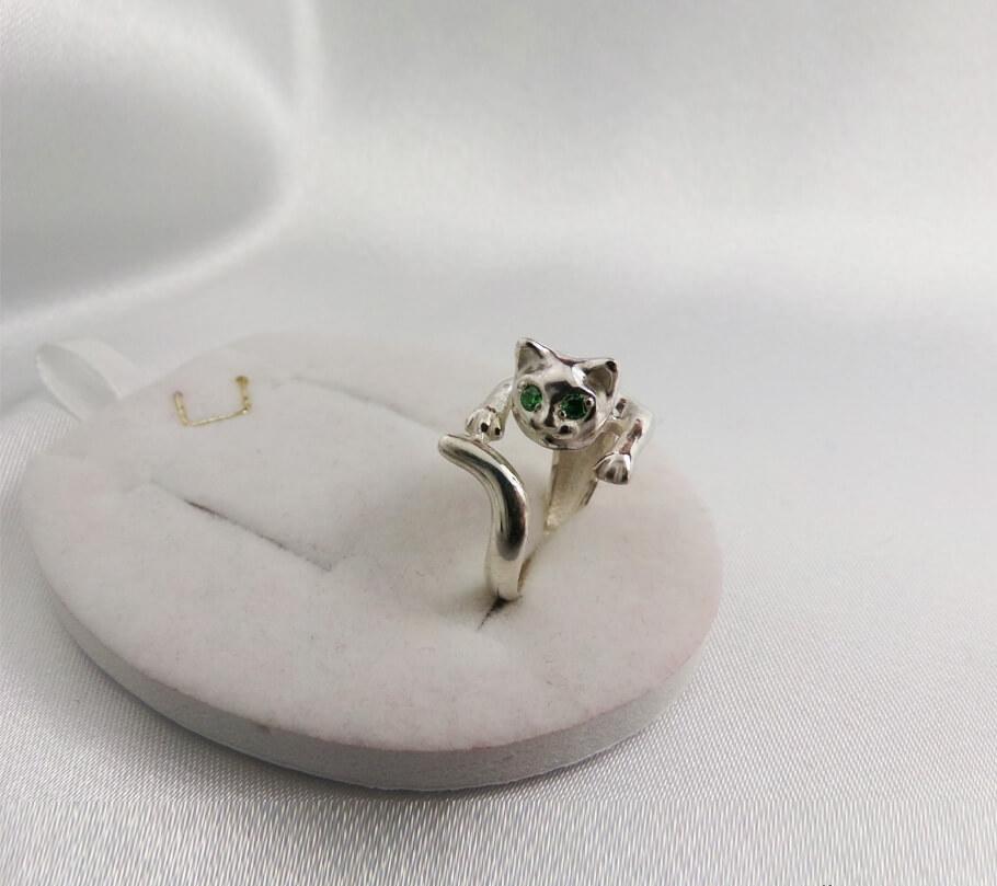 

Кольцо в виде кошки Maxi Silver 4532 SE, размер 17.5
