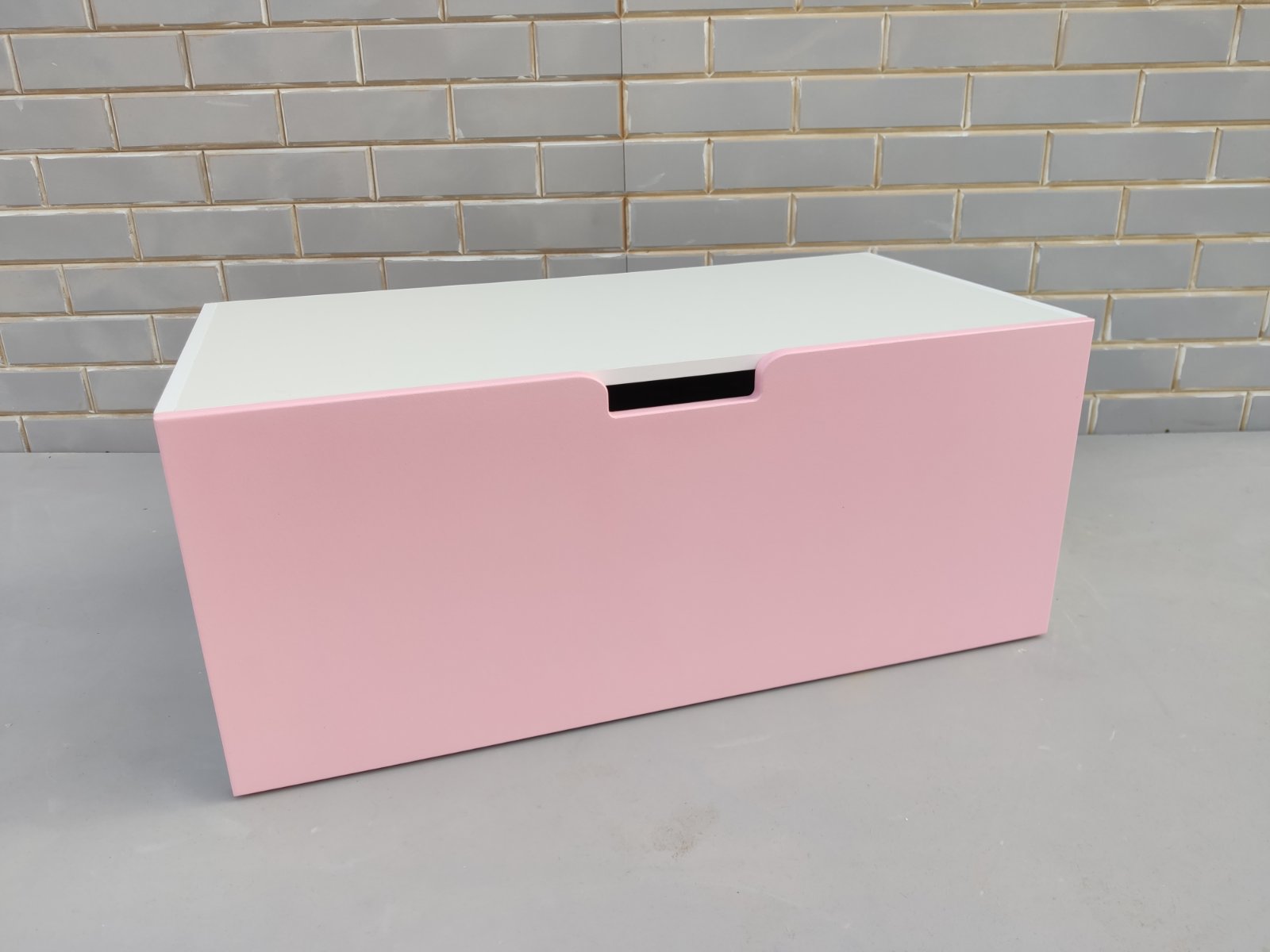 

Детский ящик, сундук для хранения игрушек МДФ 10 мм, Размер 60*25*30 см. Розовый