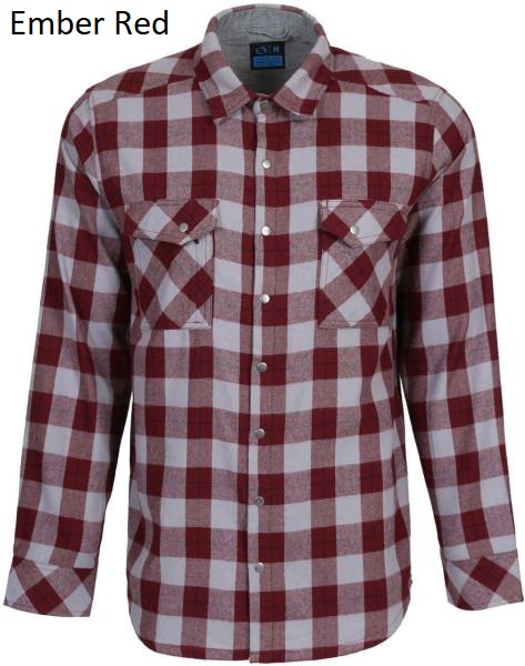 

Тактическая клетчатая рубашка LA Police Gear Atlas Heavy Weight Flannel Large, Ember Red