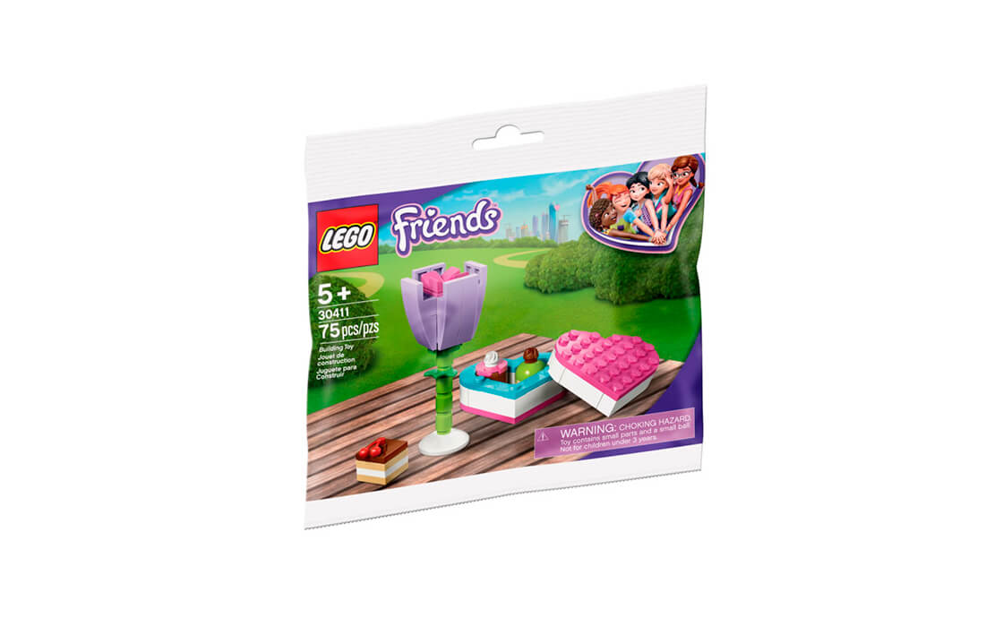 

Конструктор LEGO Коробка цукерок і квіти (полібег) 75 деталей (30411)