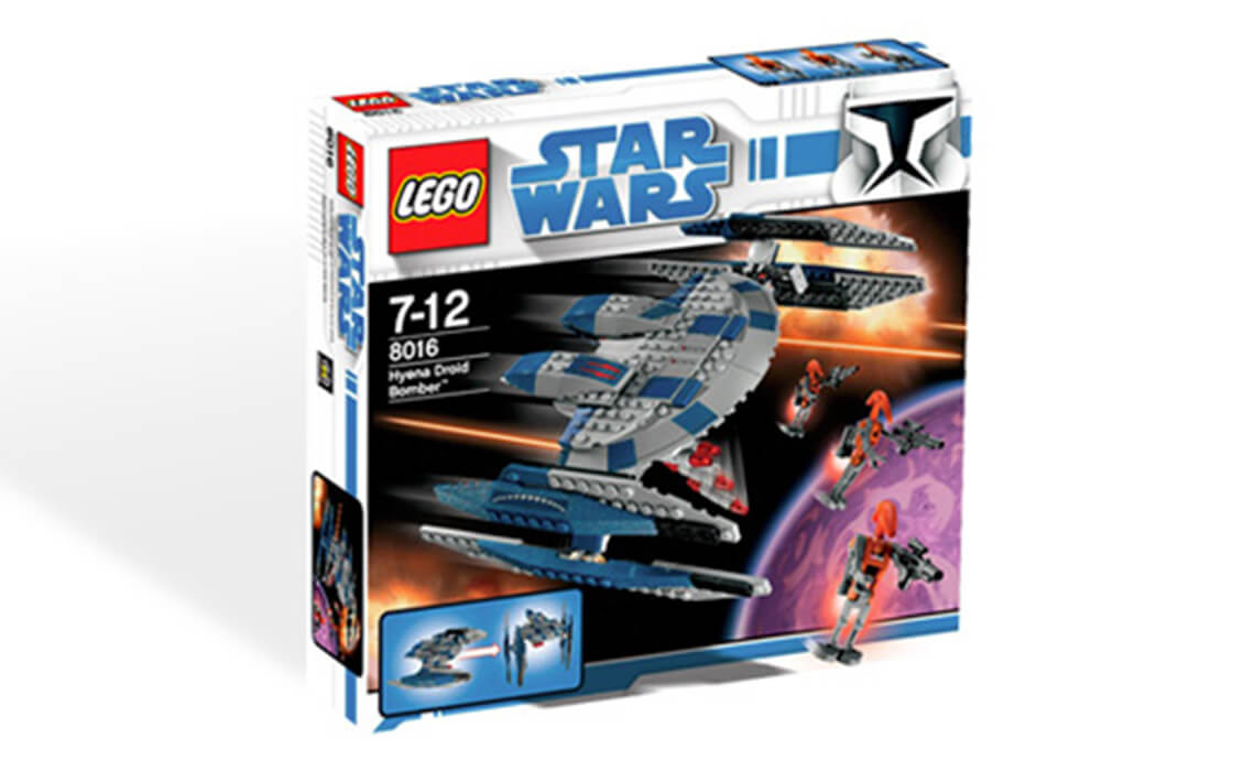 

Конструктор LEGO дроїд бомбардувальник "Гієна" 232 деталей (8016-1)