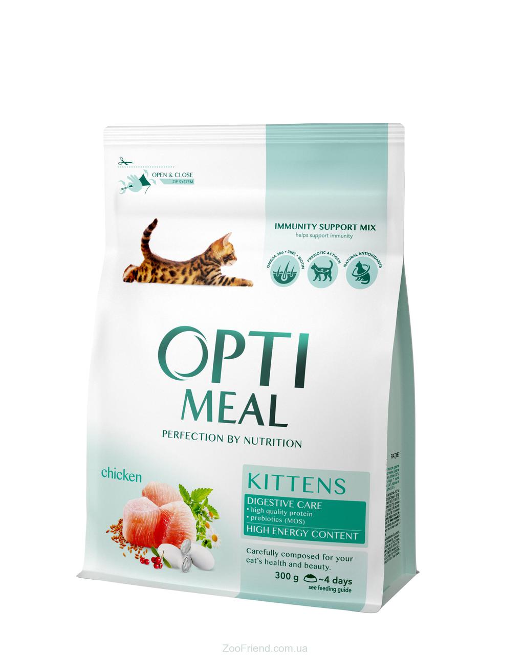 

Сухой корм для кошек Optimeal с курицей для котят 4кг