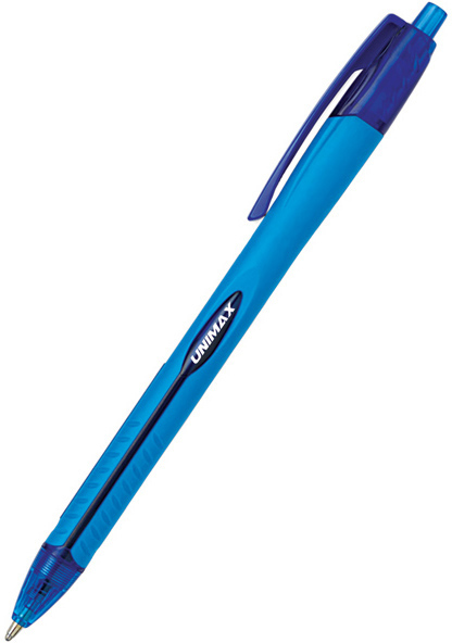 

Набор шариковых автоматических ручек Unimax Aerogrip 0.7 мм Синий 12 шт (UX-136-02)
