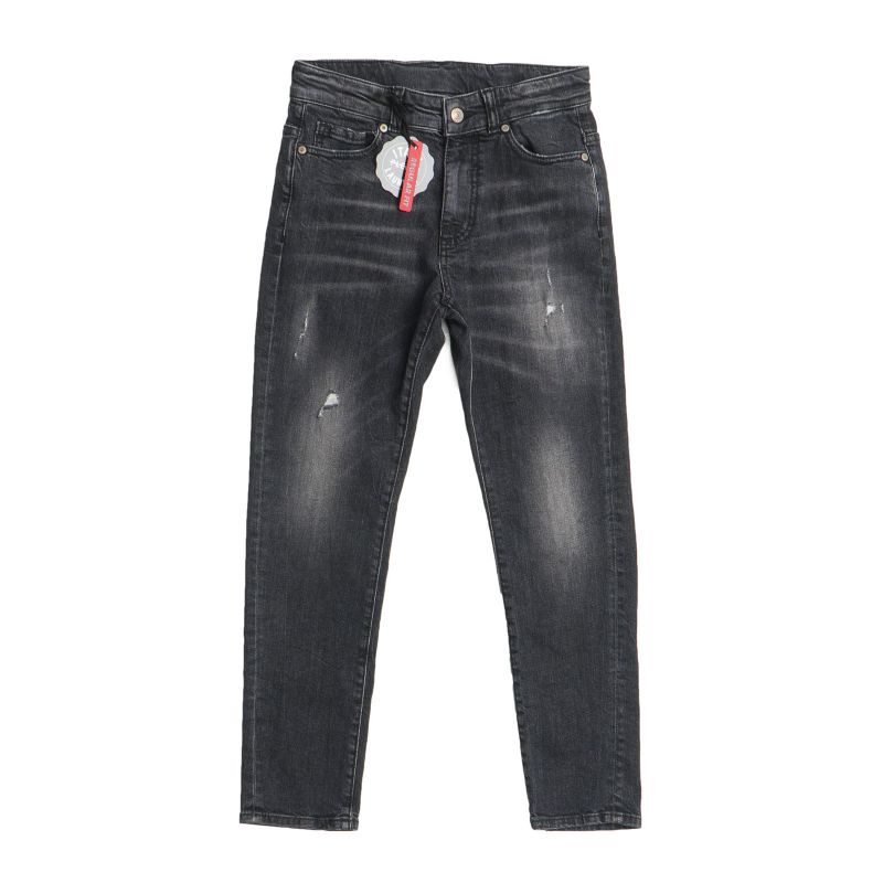 

Джинсы с потертостями REGULAR FIT PLEASE kids 165 см серый 2B05