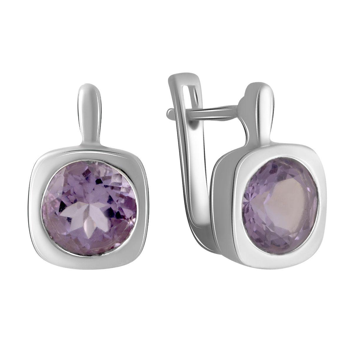 

Серебряные серьги SilverAlex с натуральным аметистом 3.308ct