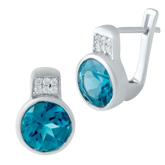 

Серебряные серьги SilverAlex с натуральным топазом Лондон Блю 3.332ct