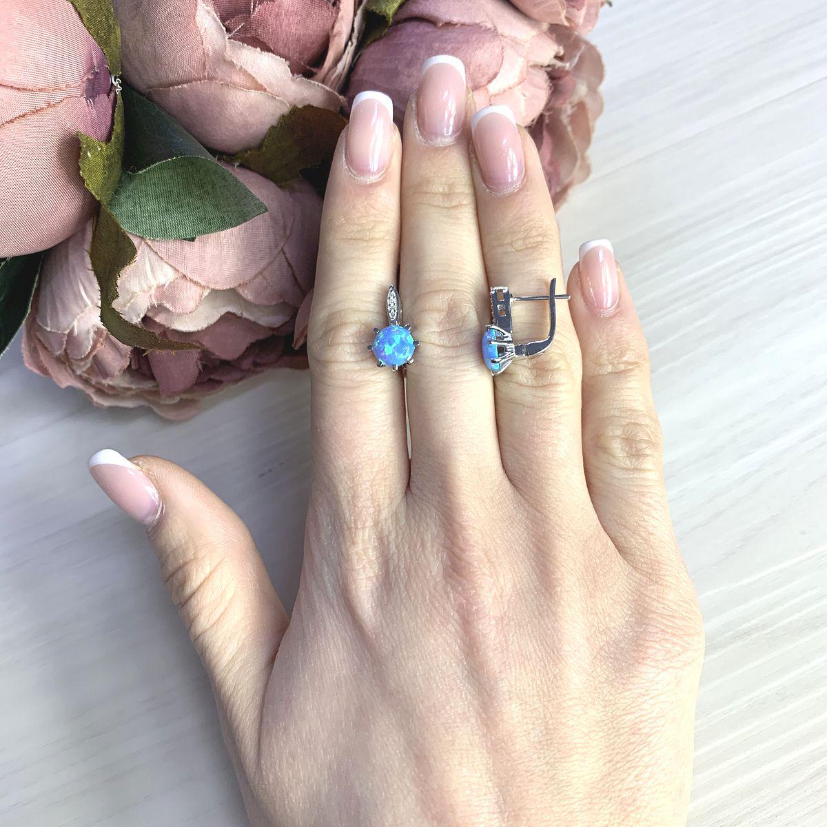 

Серебряные серьги SilverAlex с опалом 5.16ct