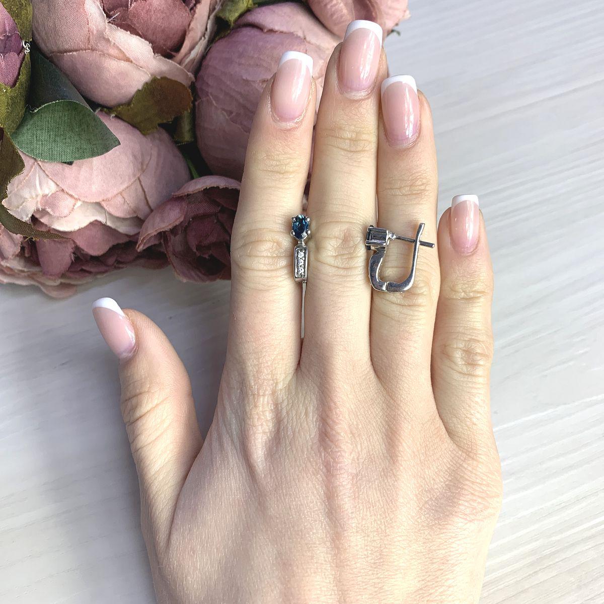

Серебряные серьги SilverAlex с натуральным топазом Лондон Блю