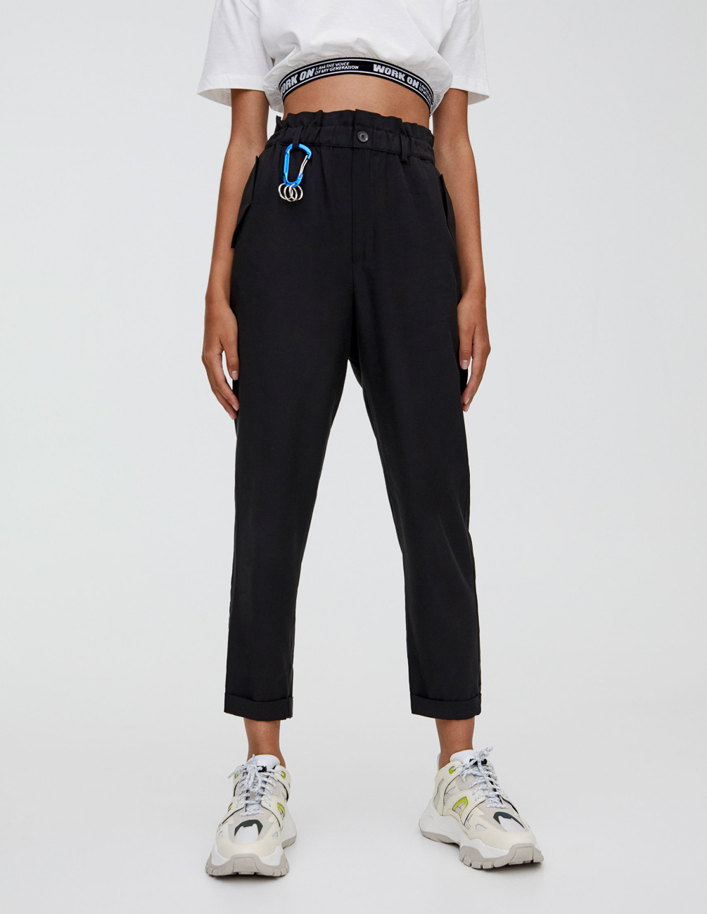 

Брюки PULL & BEAR Ж1056349 (9671/332/800) цвет черный S