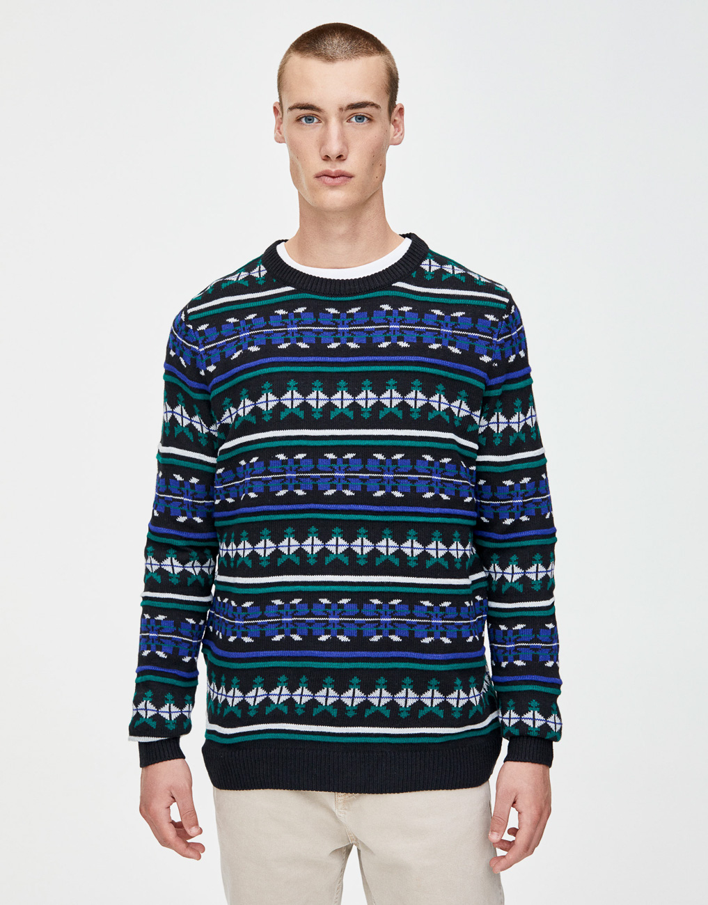

Джемпер PULL & BEAR М0107423 (9558/526/420) цвет черный S