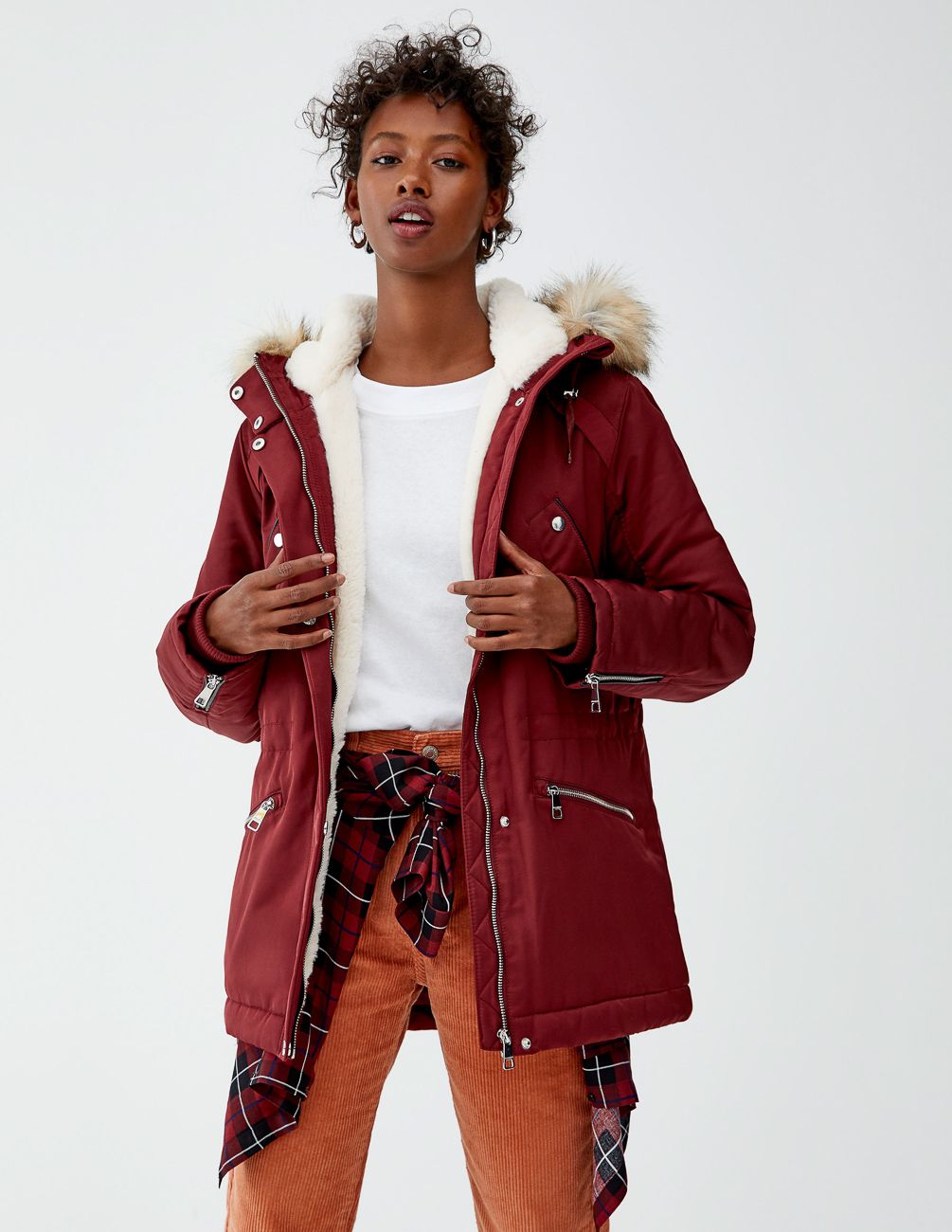 

Парка PULL & BEAR Ж1055840 (9712/334/605) цвет бордовый M