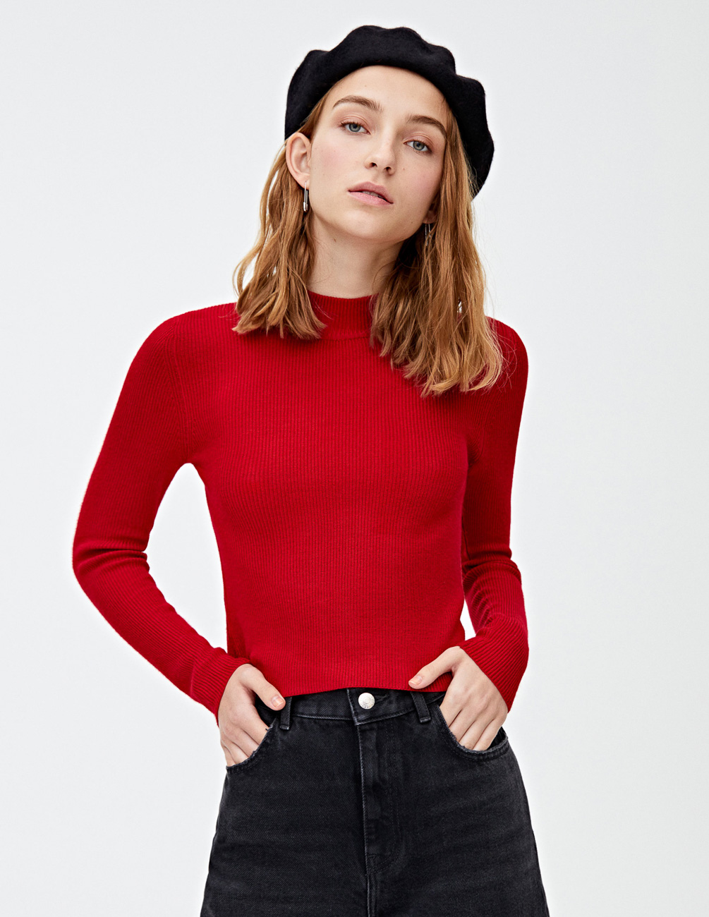 

Гольф PULL & BEAR Ж1055757 (9558/301/600) цвет красный M