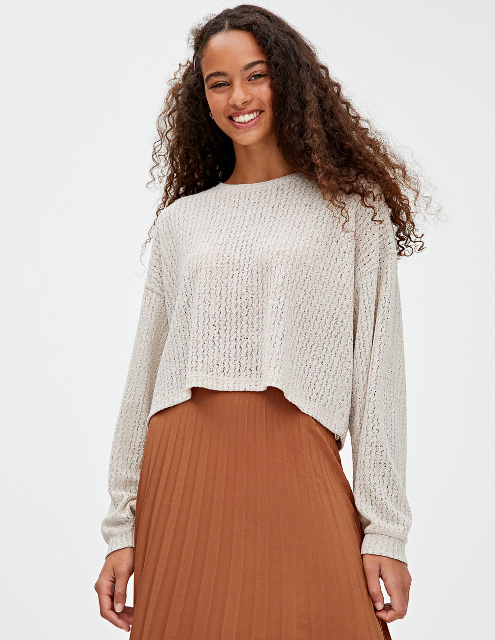 

Джемпер PULL & BEAR Ж1055825 (9558/384/712) цвет бежевый, Джемпер PULL & BEAR Ж1055825 (9558/384/712) цвет бежевый L