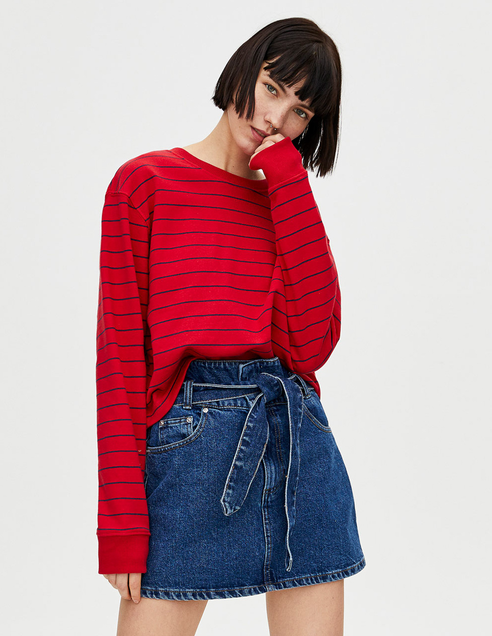 

Свитшот PULL & BEAR Ж1055871 (5590/400/600) цвет красный S