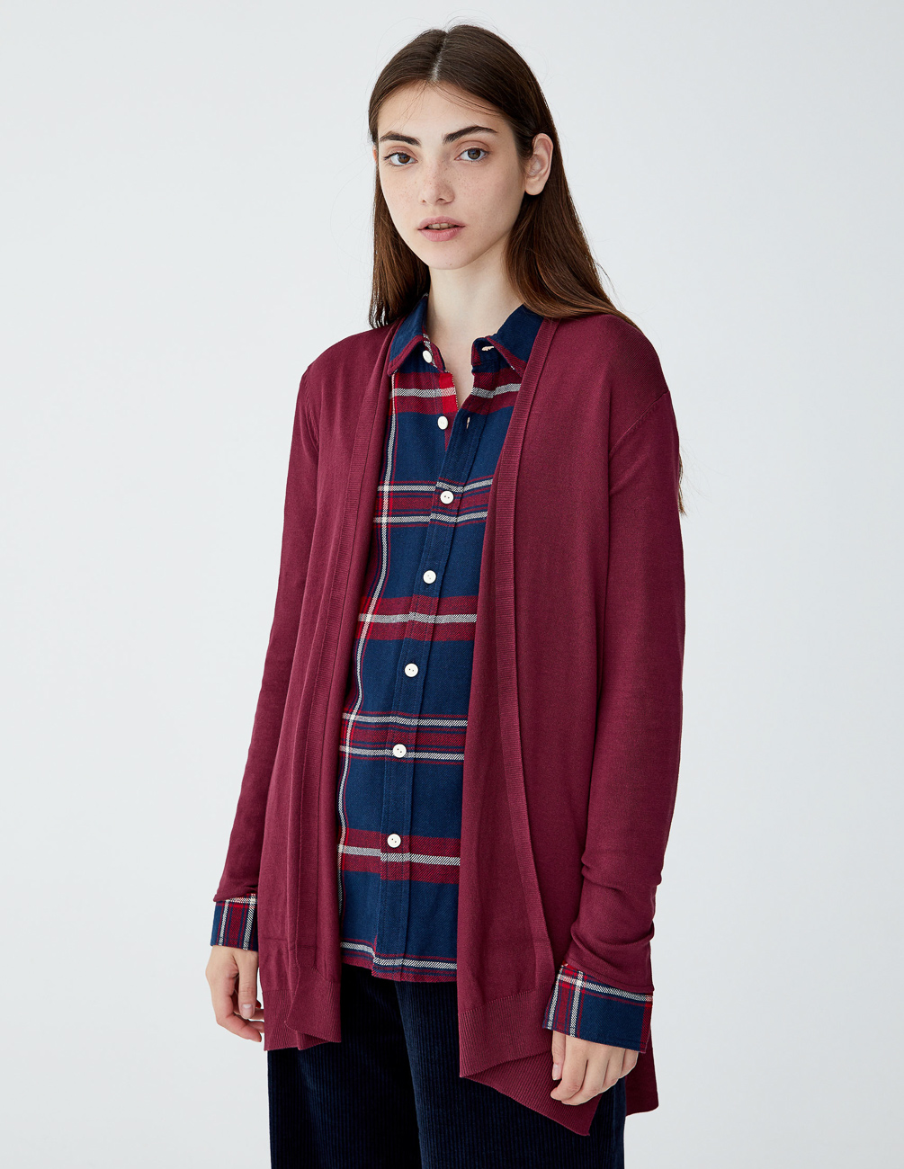 

Кардиган PULL & BEAR Ж1055909 (5581/201/605) цвет бордовый S