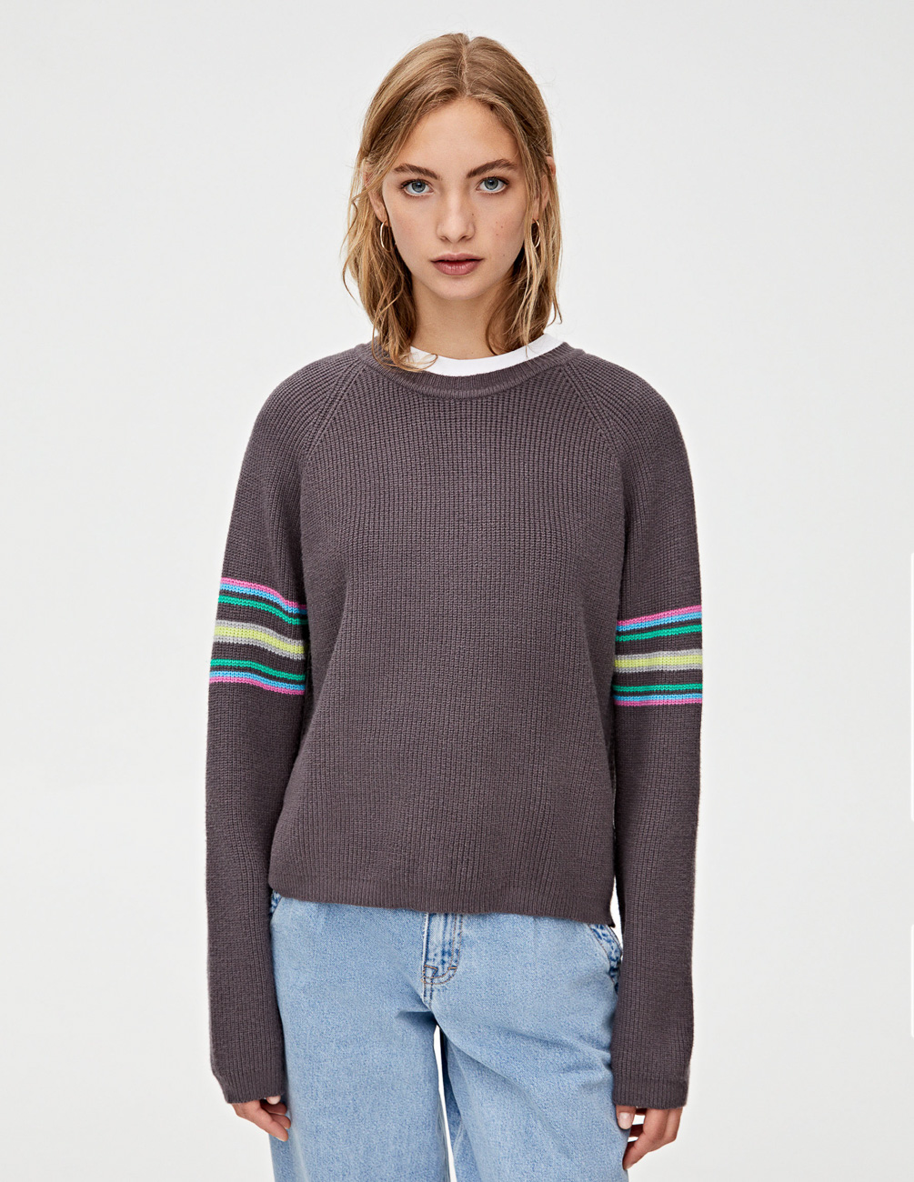 

Свитер PULL & BEAR Ж1055631 (9558/334/807) цвет серый S