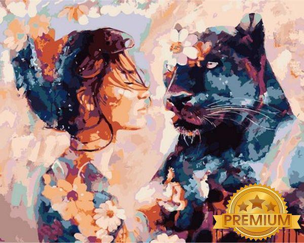

Картина по номерам 40×50 см. Babylon Premium (цветной холст + лак) Ночная красавица Художник Димитра Милан (NB 967)