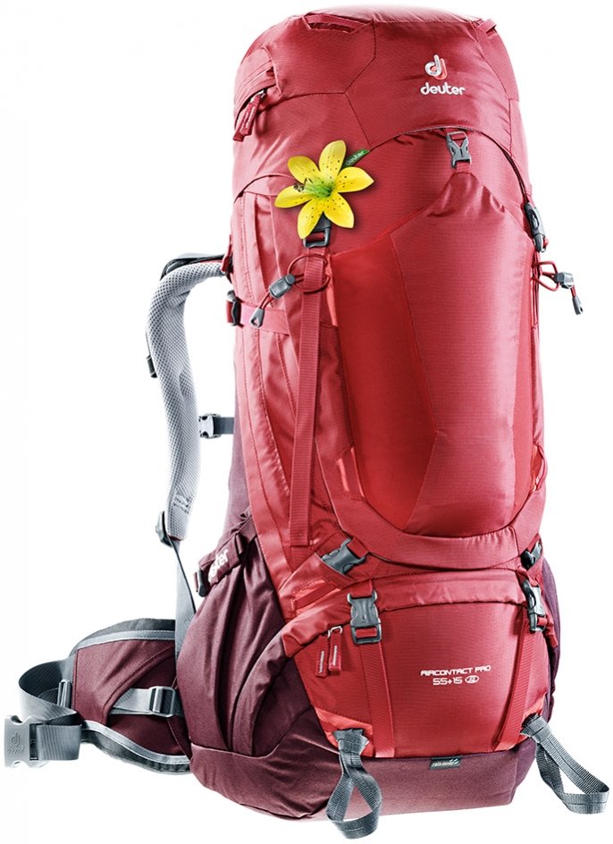 

Рюкзак Deuter Aircontact PRO 55+15 SL колір 5005 cranberry-aubergine (3330017 5005)