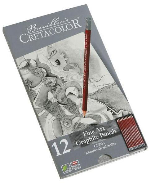 

Набор графитных карандашей Cretacolor Cleos 12шт в металлической коробке