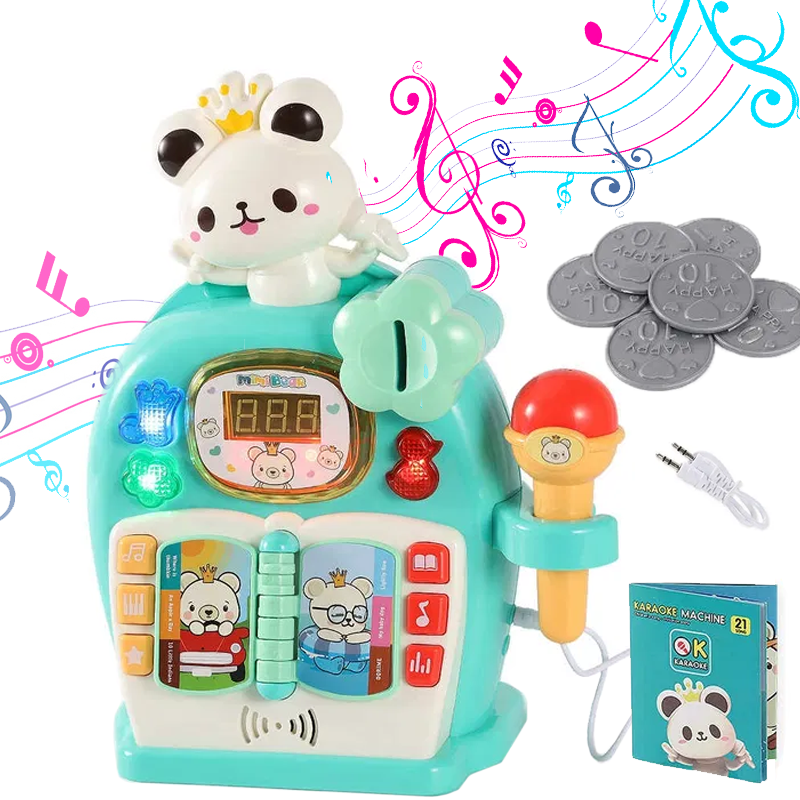 

Детская игрушка Best Toys "Караоке-машина" Музыкальная игрушка для детей 21 песня + сказки + музыка Бирюзовая (177-21-22)
