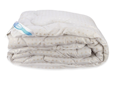 

Одеяло двуспальное Лебяжий Пух Leleka-Textile 172х205 Белое в квадратик (SKL53-239866)