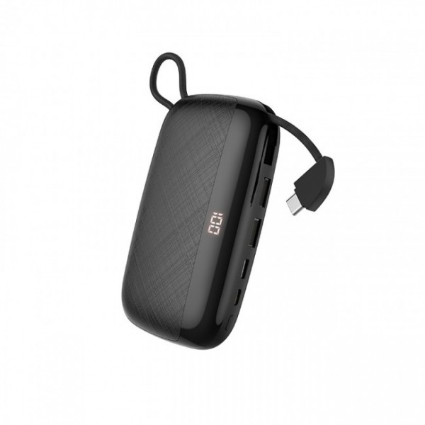 

Power Bank Hoco S29 Nimble mobile power 10000mAh (с кабелем Type-C) Black