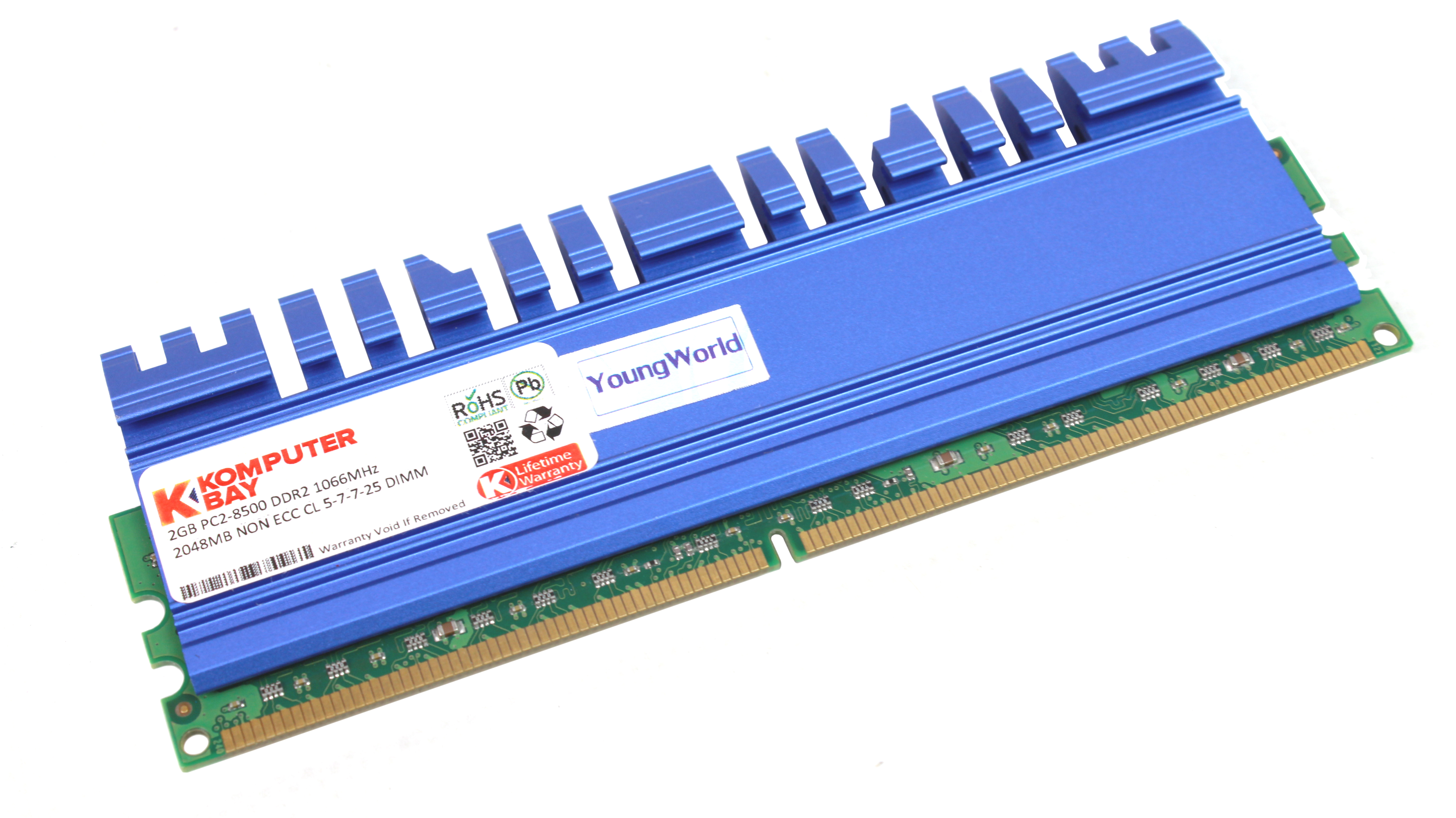

Модуль памяти Komputerbay 2GB PC2-8500 DDR2 1066MHZ 2048MB NON ECC CL 5-7-7-25 DIMM (2GB PC2-8500)