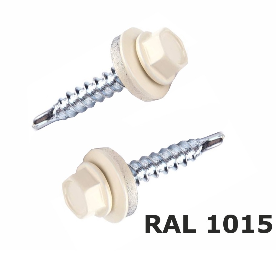 

Саморез кровельный 4,8х35 по дереву RAL 1015, 250 шт, FAST FIX (77780)
