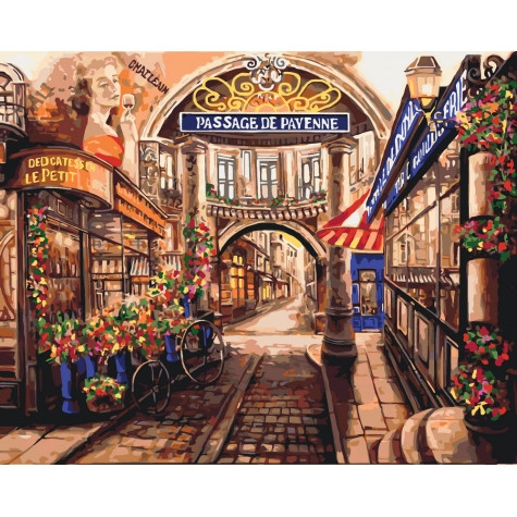 

Набір для розпису по номерах. Міський пейзаж "Passage" 40*50см