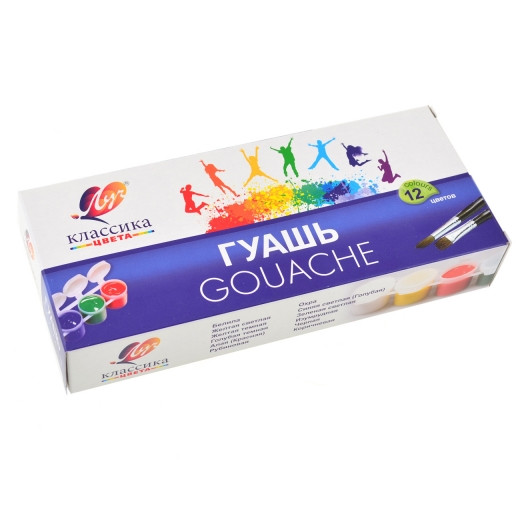 

Гуашь "Классика" 12 цветов по 20 мл 21С1376-08 (230359)
