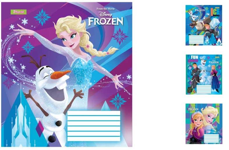 

Зошит учнівський А5/12 лін. 1В FROZEN, 25шт. в уп. (763368)