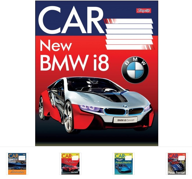 

А5/48 лин. 1В EXCLUSIVE CARS, тетрадь для записей 10шт в упак. // (764643)
