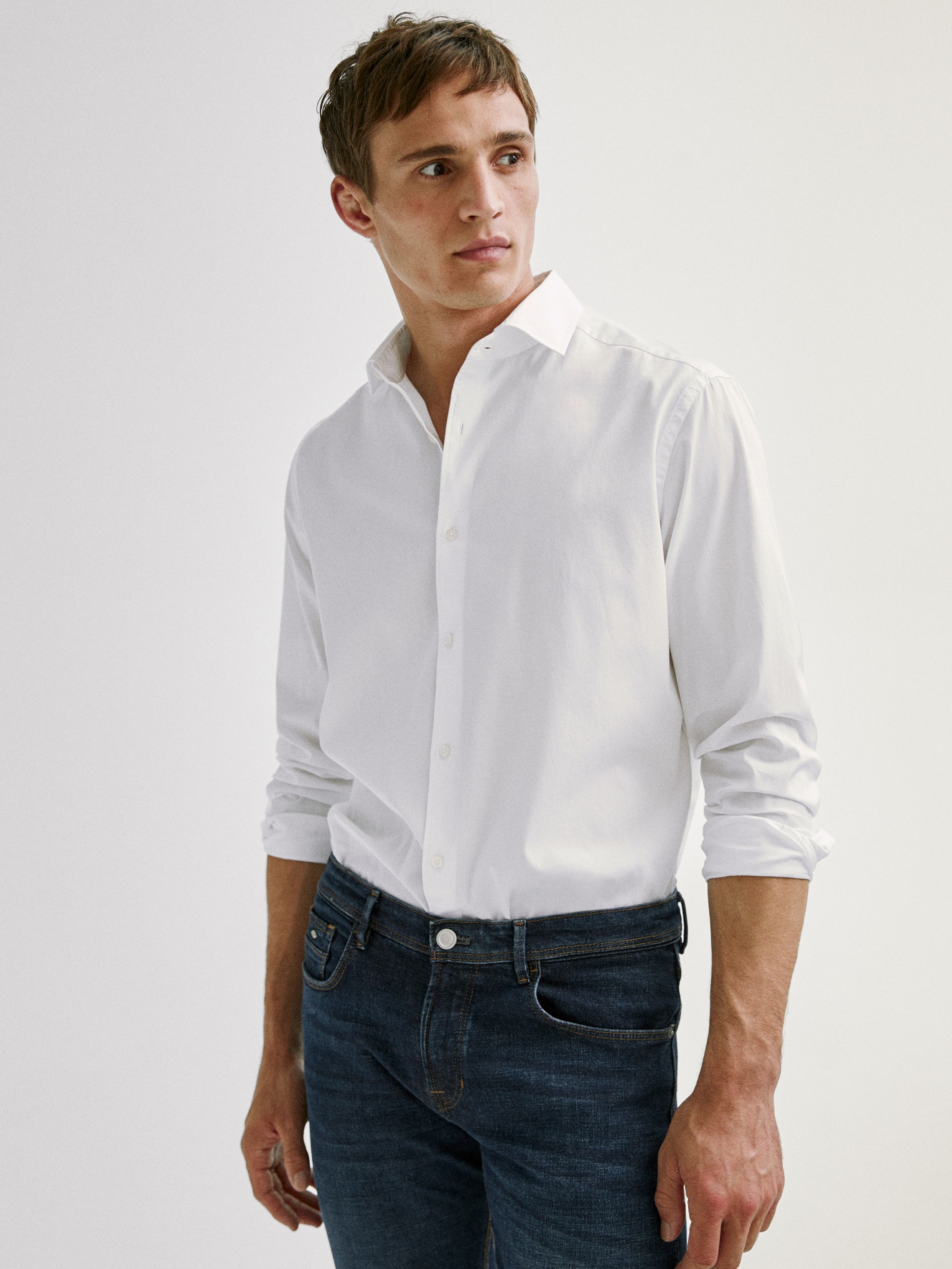 

Рубашка Massimo Dutti  Белая 04801686, Рубашка Massimo Dutti XL Белая 04801686