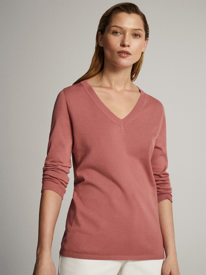 

Свитер Massimo Dutti  Пудровый 04801570, Свитер Massimo Dutti L Пудровый 04801570