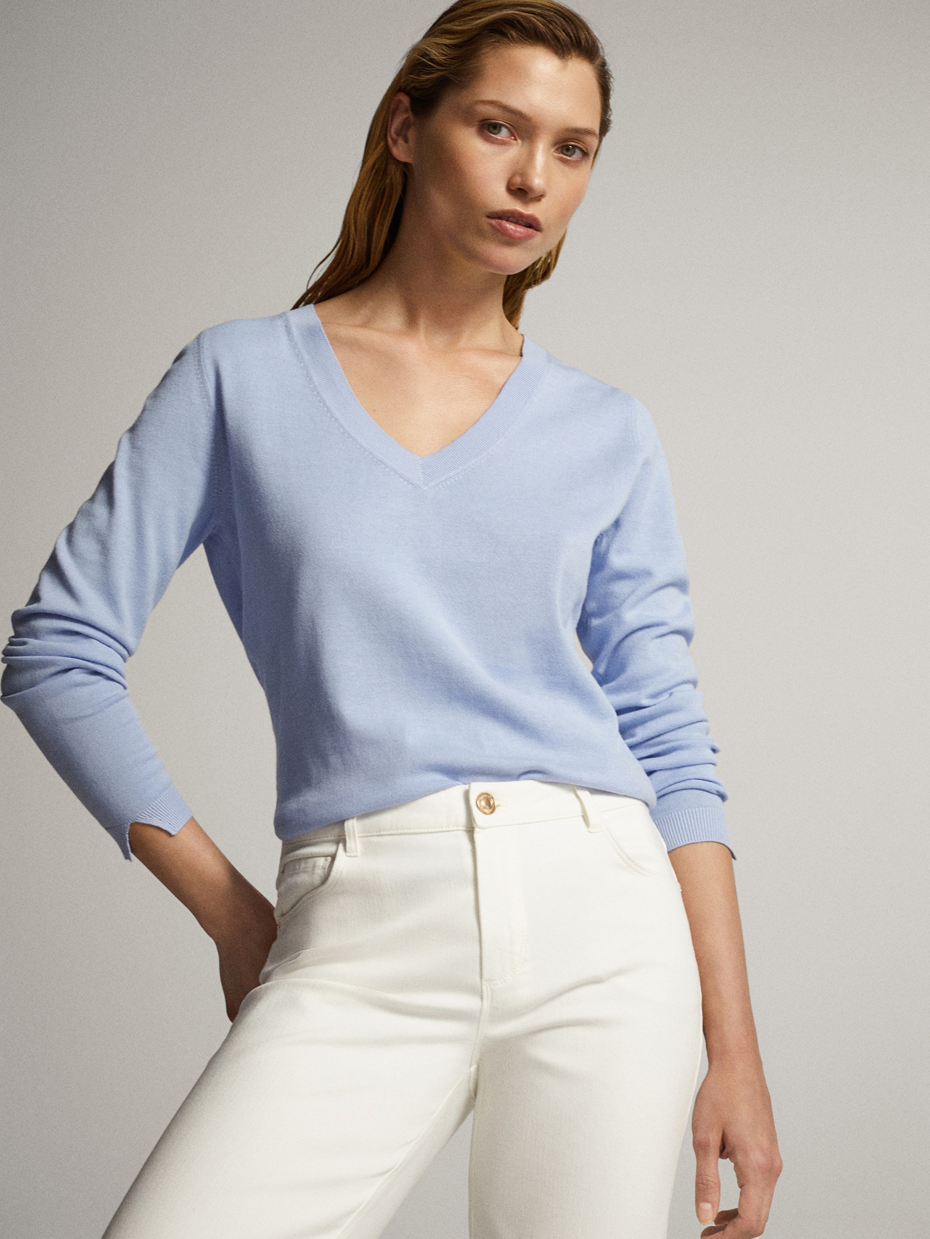 

Свитер Massimo Dutti XL Голубой 04801565