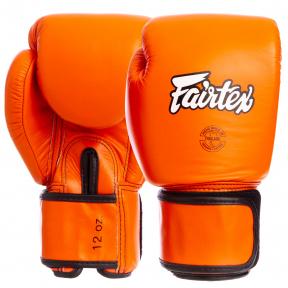 

Перчатки боксерские кожаные на липучке FAIRTEX BGV16 (р-р 12oz, оранжевый)