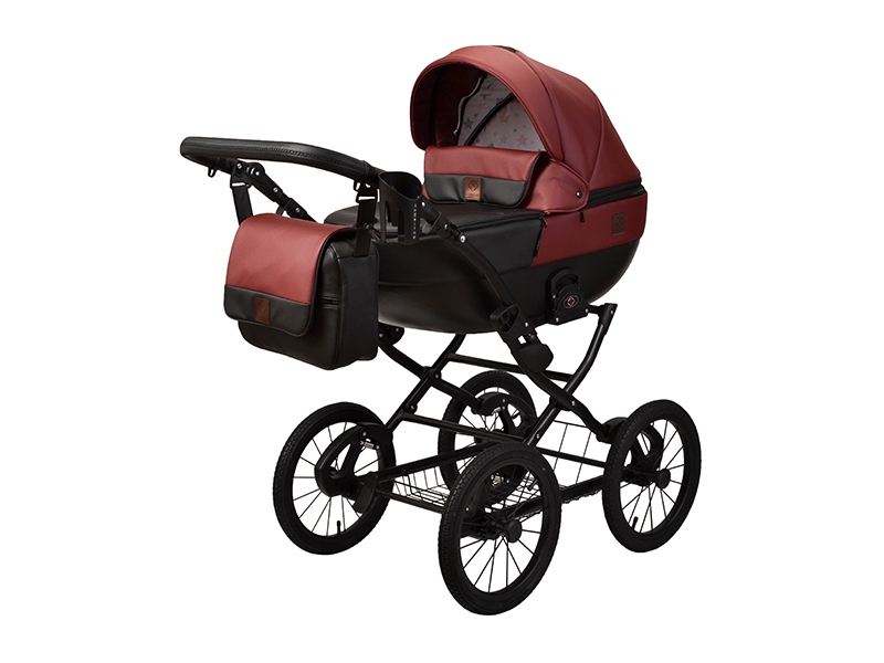 

Детская коляска 2 в 1 Angelina Phaeton Classic бордовая color 35