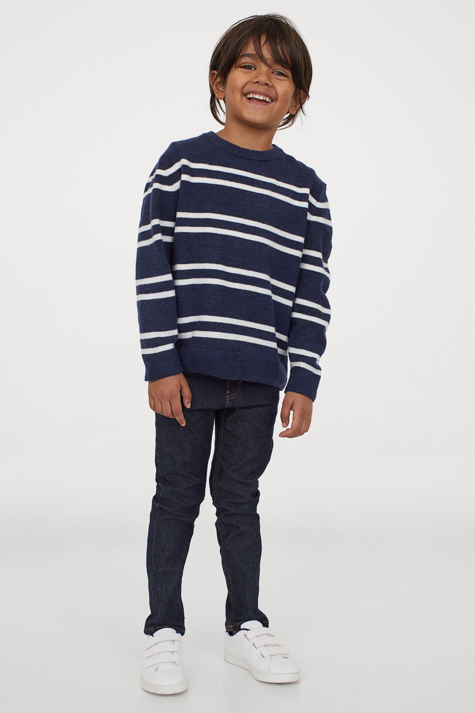 

Джинсы H&M 122см темно синий меланж 29115565600